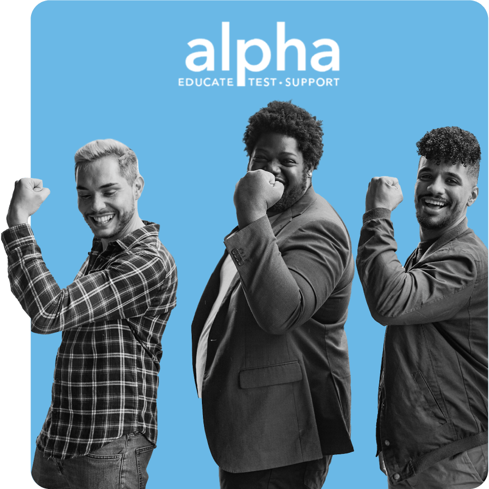 Group of people promoting strength in health for ALPHA