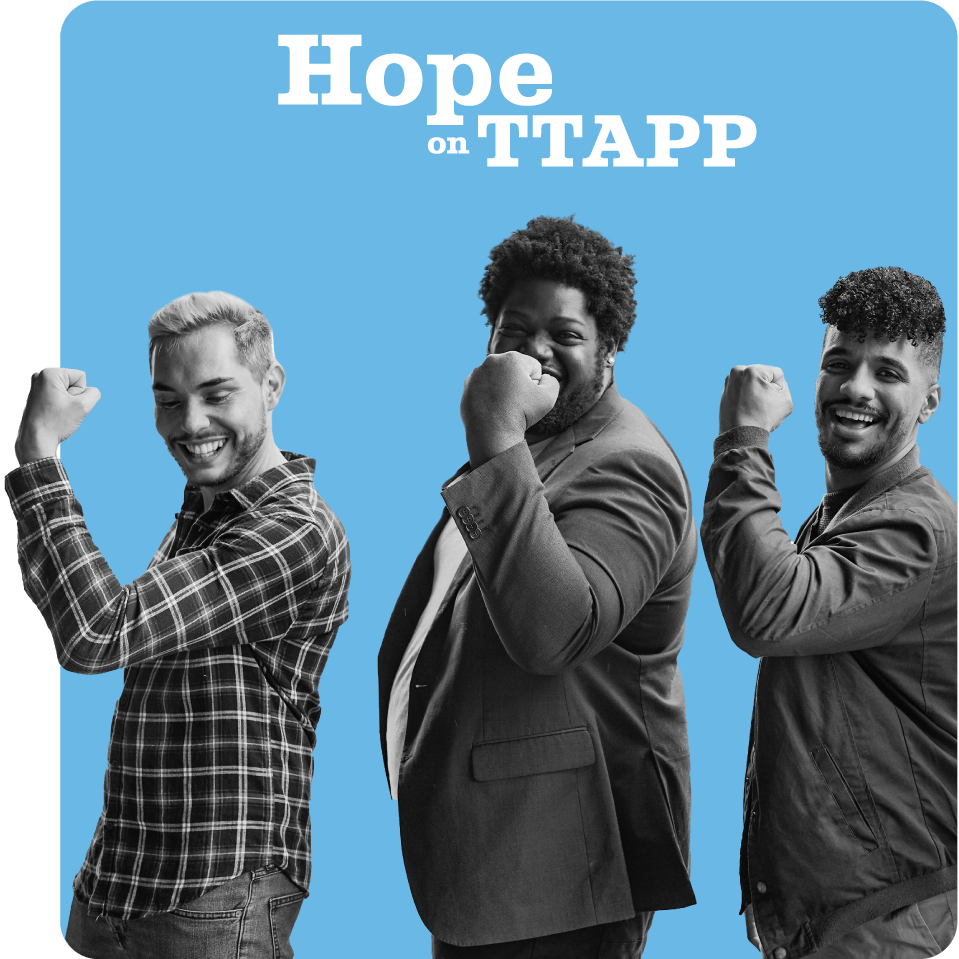 Group of people promoting strength in health for Hope on Ttapp
