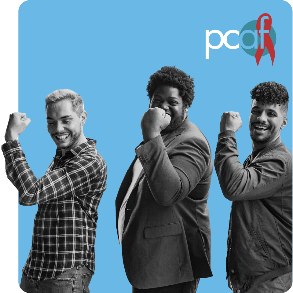 Group of people promoting strength in health for Pierce County AIDS Foundation